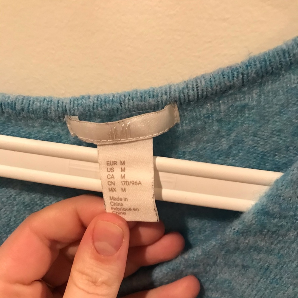Light blue Sweater -v neck - women’s M